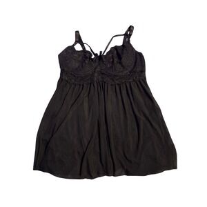 Just Sexy Lingerie Women's Black Lace Babydoll Plus Size 2X